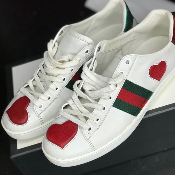 gucci heart tennis shoes